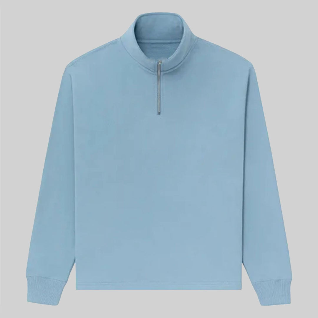 Half-Zip Sweater / Light Blue