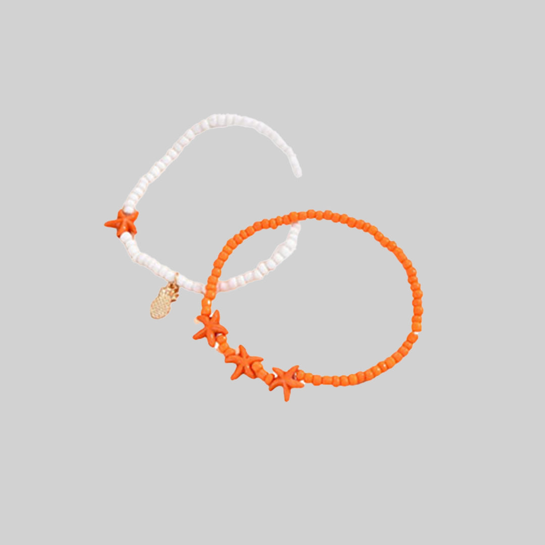 2Pcs Starfish Anklet
