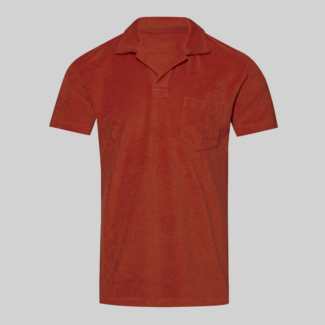 Towelling Skipper Polo / Red