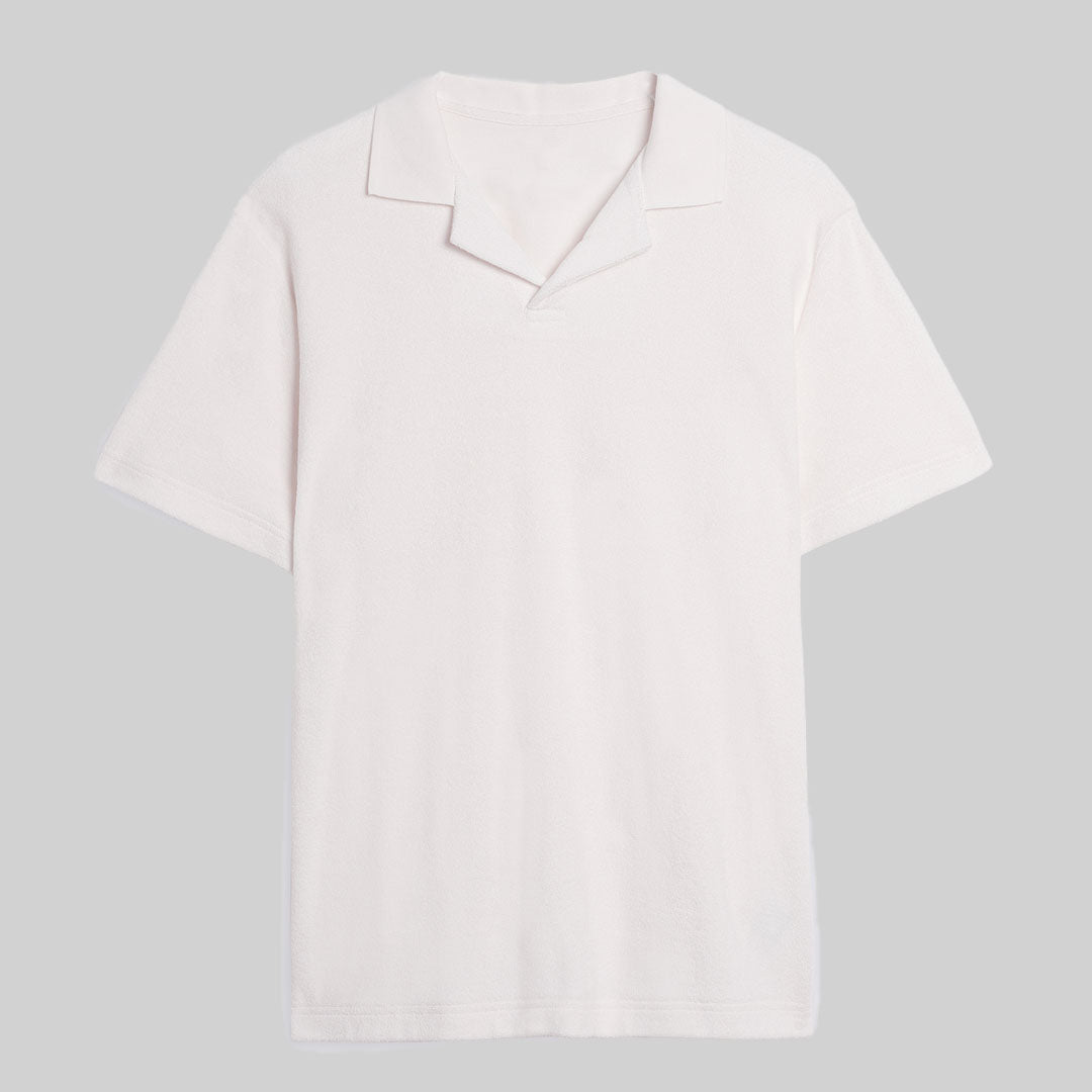 Towelling Skipper Polo / White
