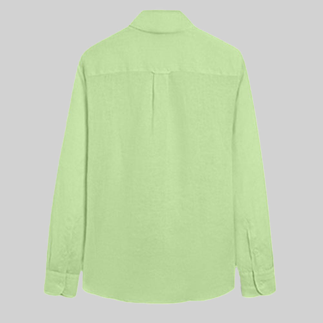 Linen Shirt / Green Lemon