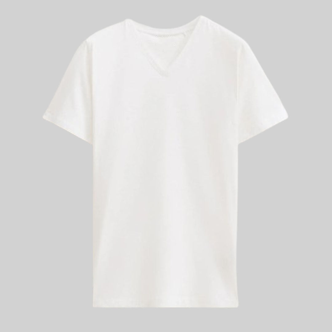 Basic V-nick T-shirt / White