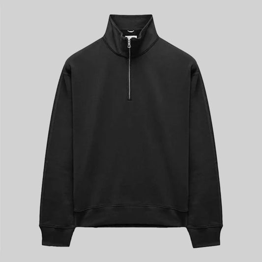 Half Zipper Sweater / Black