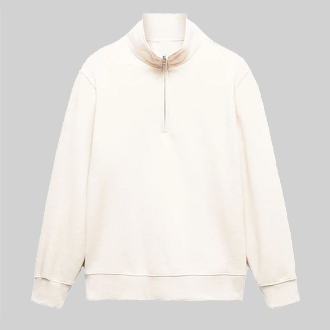 Half Zipper Sweater / Beige