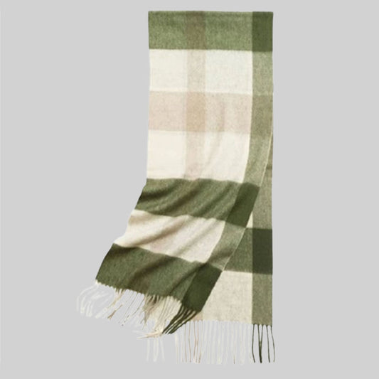 Plaid Scarf / Olive Green