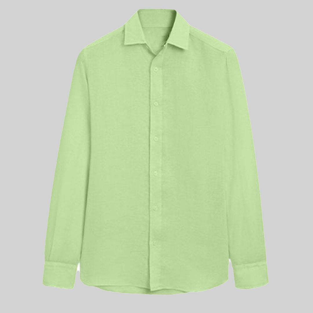 Linen Shirt / Green Lemon