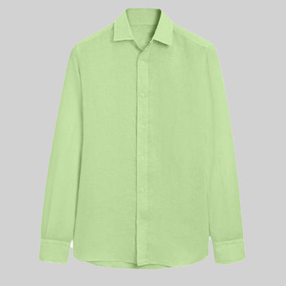 Linen Shirt / Green Lemon