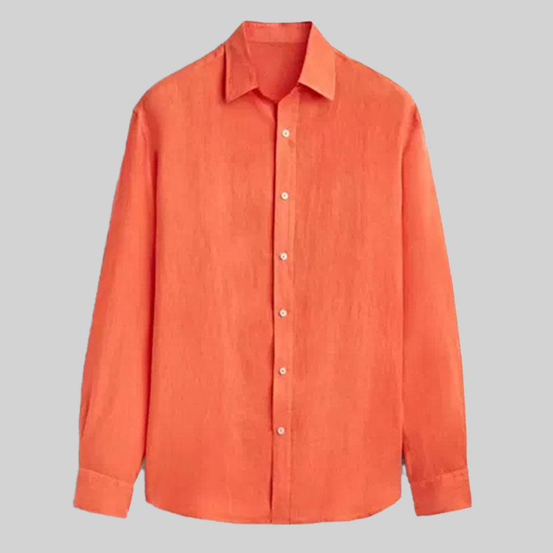 Linen Shirt / Orange
