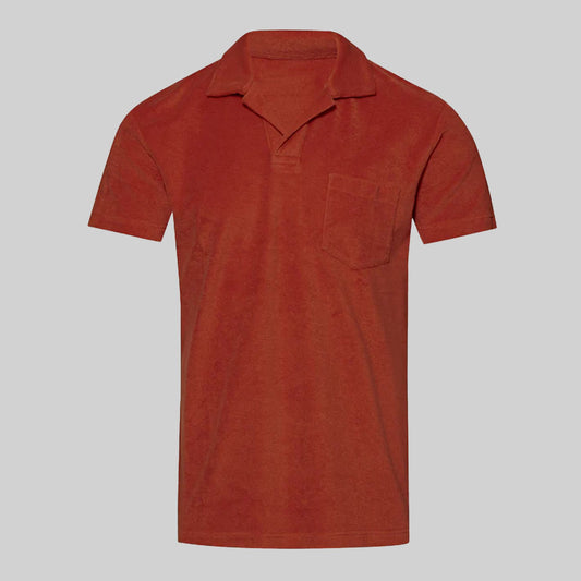 Towelling Skipper Polo / Red