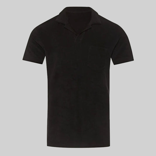 Towelling Skipper Polo / Black