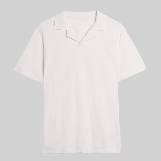 Towelling Skipper Polo / White