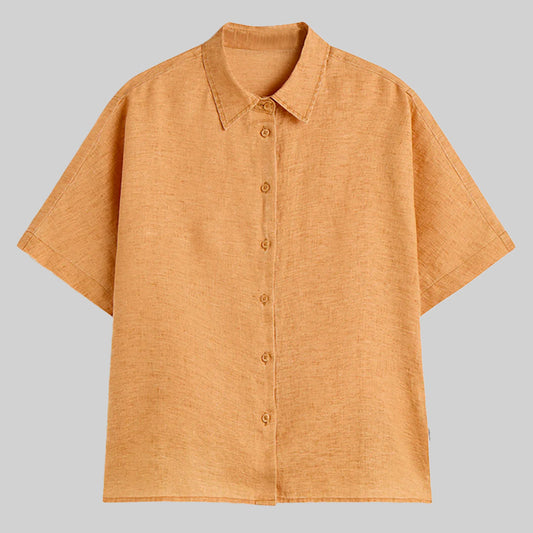 Linen Shirt / Orange