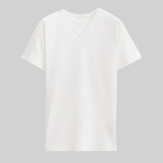 Basic V-nick T-shirt / White